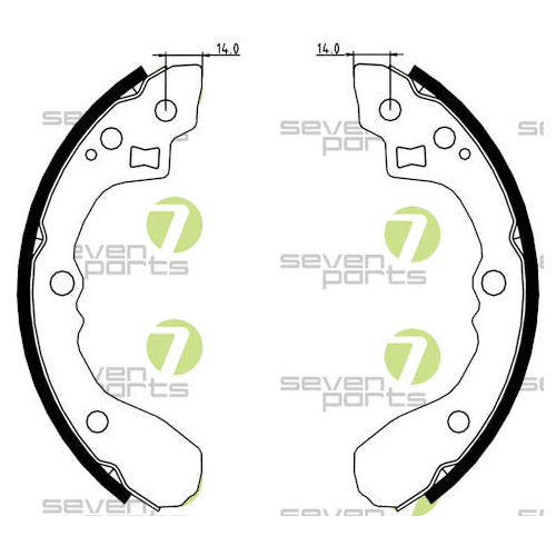Bremsbackensatz 7 Seven Parts SVG10791 f&uuml;r Hinterachse