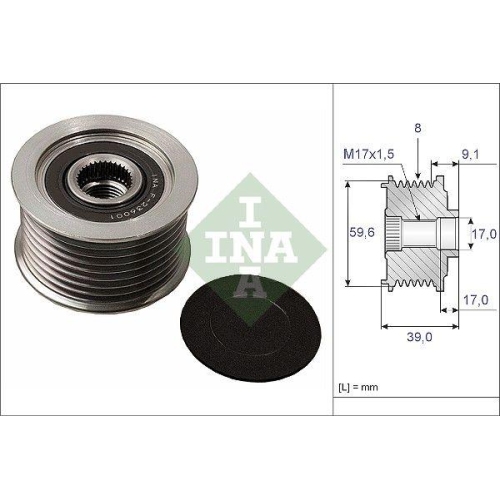 Generatorfreilauf Schaeffler Ina 535 0049 10 f&uuml;r Mazda Mitsubishi