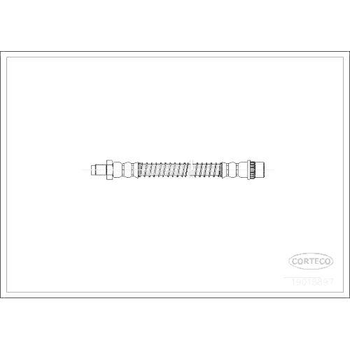 Bremsschlauch Corteco 19018897 f&uuml;r Peugeot Hinterachse Au&szlig;en