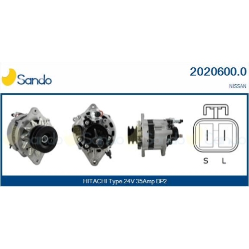 Generator Sando 2020600.0 für Nissan Hitachi