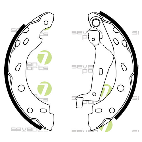 Bremsbackensatz 7 Seven Parts SVG10793 f&uuml;r Hinterachse