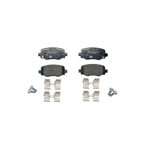Bremsbelagsatz Scheibenbremse Hella 8DB 355 025-481 f&uuml;r Alfa Romeo Fiat Ferrari