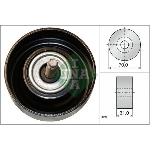 Umlenk /f&uuml;hrungsrolle Keilrippenriemen Schaeffler Ina 532 0614 10 f&uuml;r Opel Buick