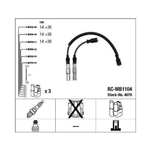 Z&uuml;ndleitungssatz Ngk 4070 f&uuml;r