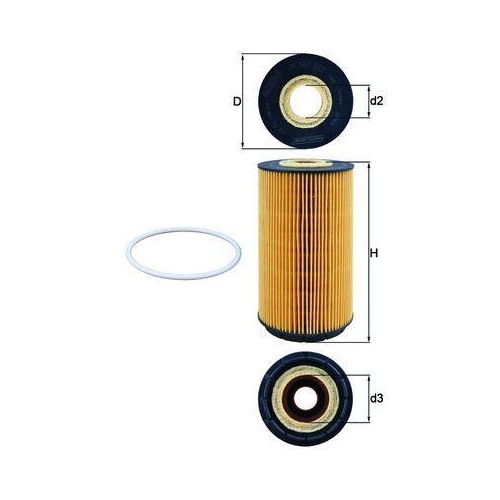 Ölfilter Mahle OX 557D für Audi VW Bentley Cupra