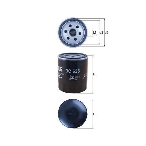 &Ouml;lfilter Mahle OC 535 f&uuml;r Ford