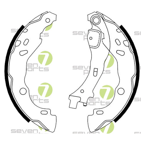 Bremsbackensatz 7 Seven Parts SVG10798 f&uuml;r Hinterachse
