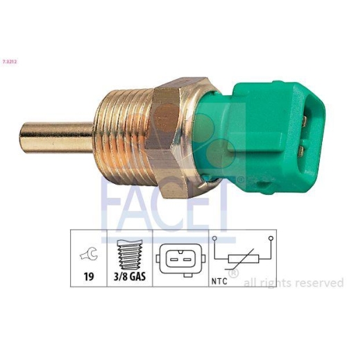 Sensor K&uuml;hlmitteltemperatur Facet 7.3212 Made In Italy - Oe Equivalent f&uuml;r