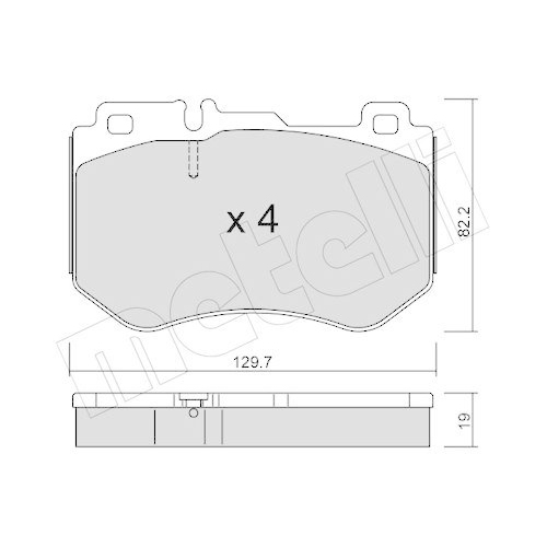 Bremsbelagsatz Scheibenbremse Metelli 22-1018-0 f&uuml;r Mercedes Benz Mercedes Benz