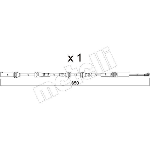 Warnkontakt Bremsbelagverschlei&szlig; Metelli SU.366 f&uuml;r Bmw Hinterachse