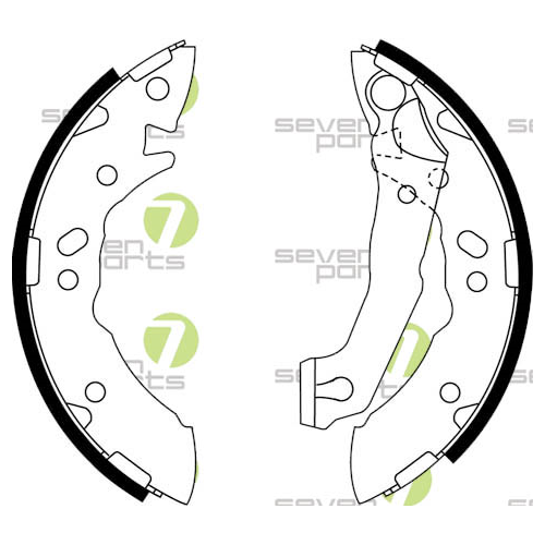 Bremsbackensatz 7 Seven Parts SVG10803 f&uuml;r Hinterachse