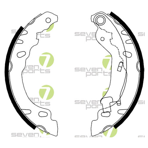 Bremsbackensatz 7 Seven Parts SVG10806 f&uuml;r Hinterachse