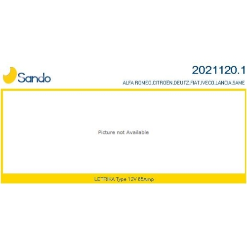 Generator Sando 2021120.1 für Iveco Case Ih Same Sperry New Holland