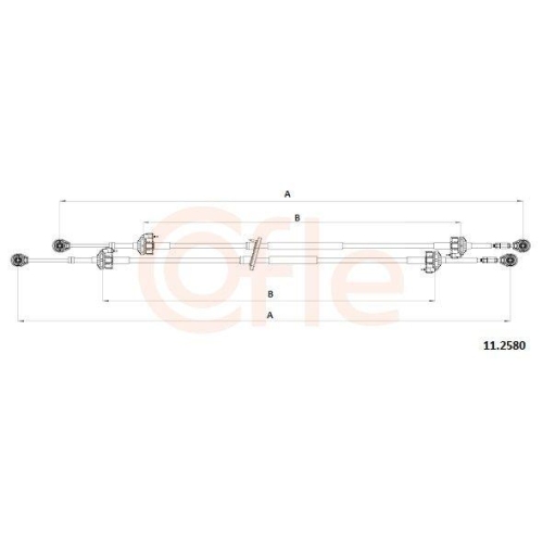 Seilzug Schaltgetriebe Cofle 11.2580 f&uuml;r Opel Suzuki