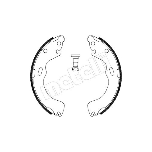 Bremsbackensatz Metelli 53-0216 f&uuml;r Ford Mazda Hinterachse