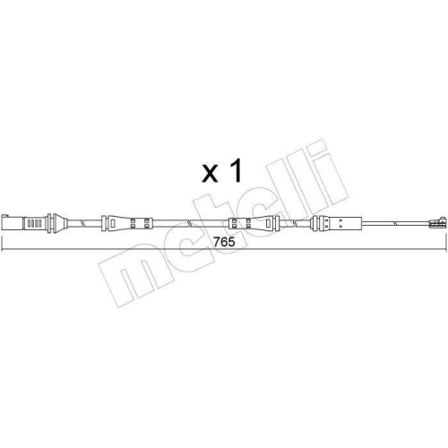 Warnkontakt Bremsbelagverschlei&szlig; Metelli SU.372 f&uuml;r Bmw Vorderachse