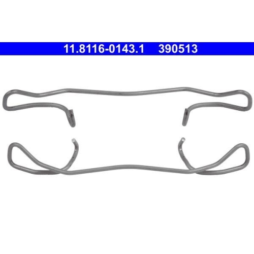 Feder Bremssattel Ate 11-8116-0143-1 f&uuml;r Ford Saab Seat Skoda Vag Hinterachse