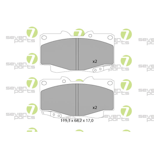 Bremsbelagsatz Scheibenbremse 7 Seven Parts SVP26550 f&uuml;r Lexus Toyota