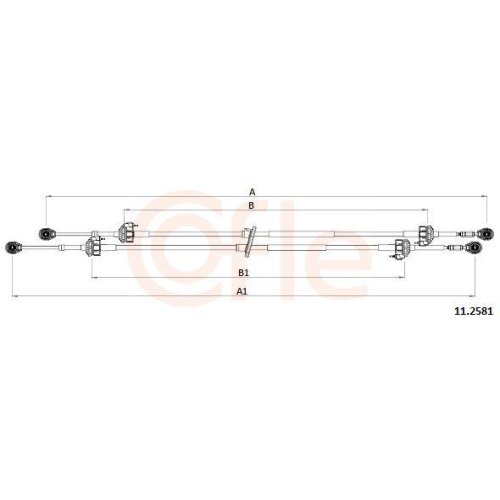 Seilzug Schaltgetriebe Cofle 11.2581 für Opel Suzuki