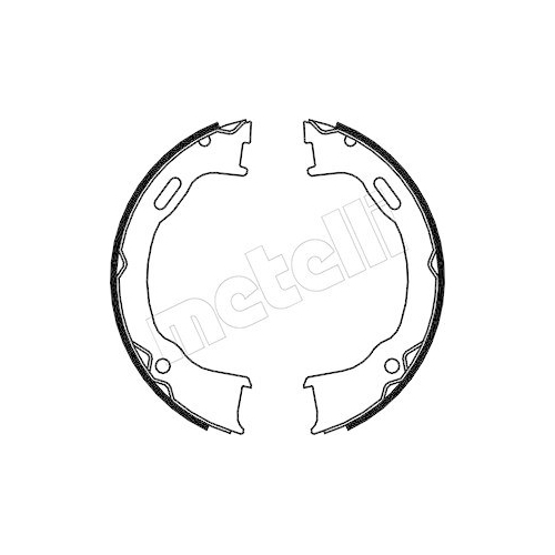 Bremsbackensatz Feststellbremse Metelli 53-0364 für Chrysler Jeep Hinterachse