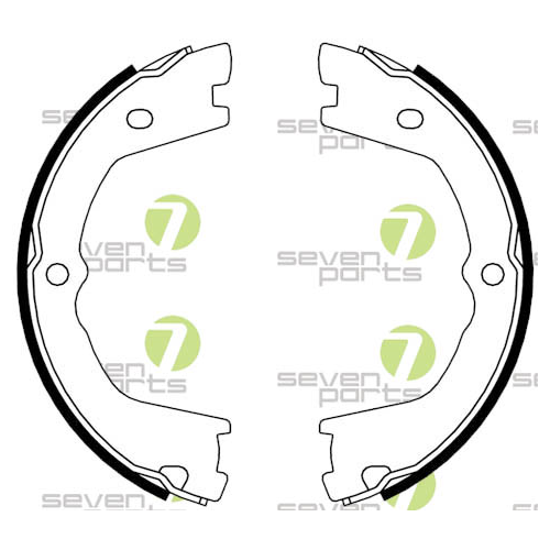 Bremsbackensatz 7 Seven Parts SVG10809 f&uuml;r Hinterachse