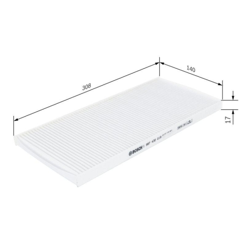 Filter Innenraumluft Bosch 1987432019 f&uuml;r Fiat Lancia Weidemann