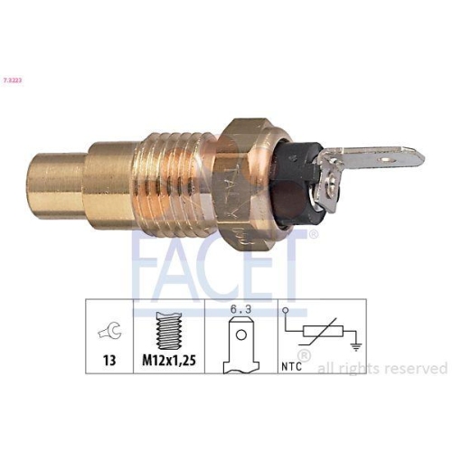 Sensor K&uuml;hlmitteltemperatur Facet 7.3223 Made In Italy - Oe Equivalent f&uuml;r