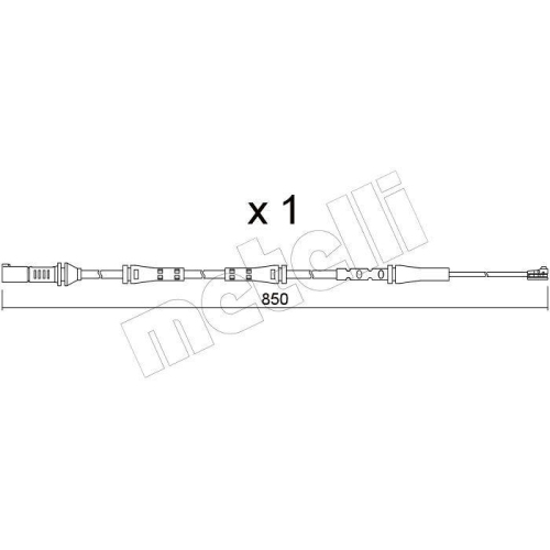 Warnkontakt Bremsbelagverschleiß Metelli SU.374 für Bmw Vorderachse