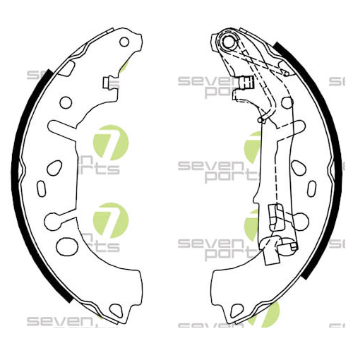 Bremsbackensatz 7 Seven Parts SVG10810 f&uuml;r Hinterachse