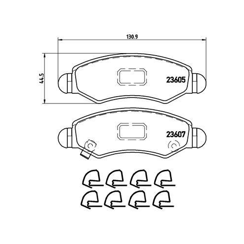 Bremsbelagsatz Scheibenbremse Brembo P79015 Prime Line f&uuml;r Opel Subaru Suzuki