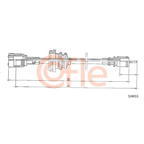 Câble Flexible De Commande De Compteur Cofle S24013 pour Renault