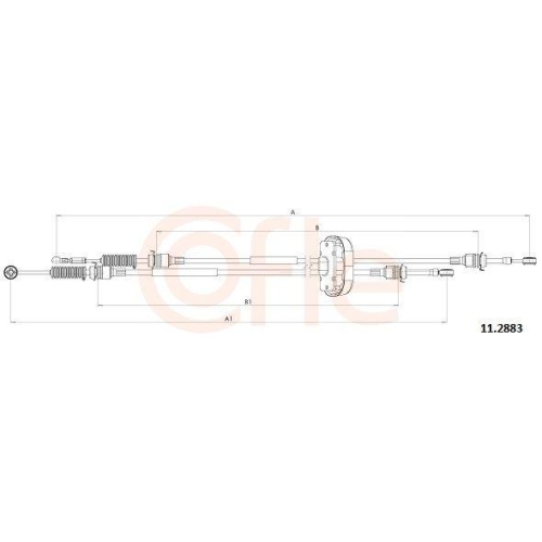 Seilzug Schaltgetriebe Cofle 11.2883 f&uuml;r Opel Renault Nissan