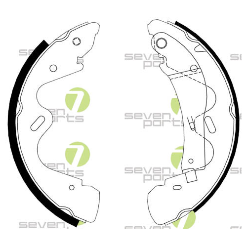 Bremsbackensatz 7 Seven Parts SVG10811 f&uuml;r Hinterachse