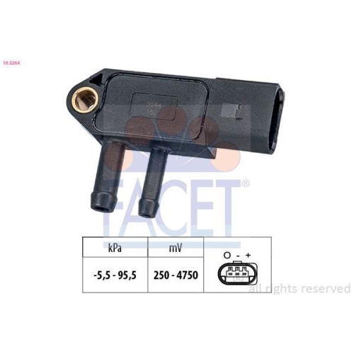 Drucksensor Bremskraftverst&auml;rker Facet 10.3264 Made In Italy - Oe Equivalent VW