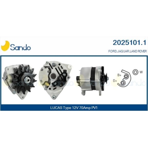 Generator Sando 2025101.1 f&uuml;r Ford Rover Perkins