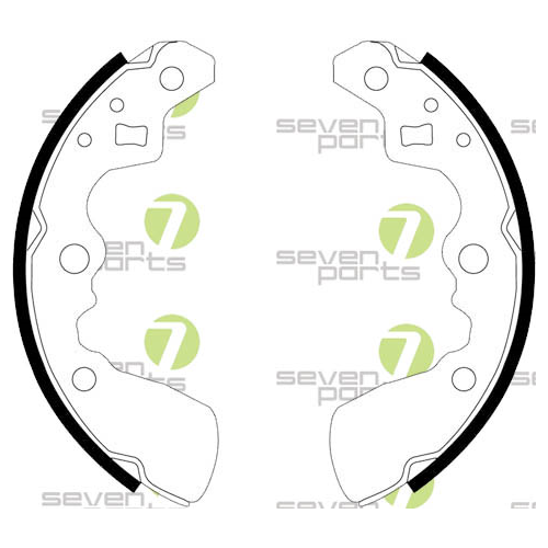 Bremsbackensatz 7 Seven Parts SVG10812 f&uuml;r Hinterachse