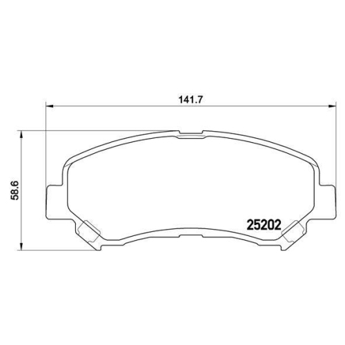Bremsbelagsatz Scheibenbremse Brembo P79028 Prime Line f&uuml;r Nissan Suzuki Gac