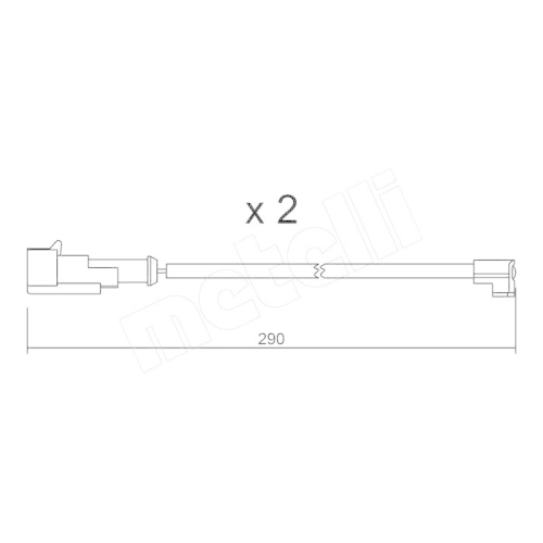 Warnkontakt Bremsbelagverschlei&szlig; Metelli SU.100K f&uuml;r Iveco Hinterachse