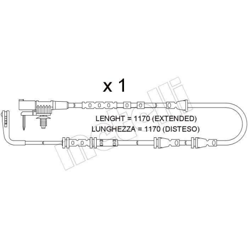 Warnkontakt Bremsbelagverschlei&szlig; Metelli SU.385 f&uuml;r Jaguar Vorderachse