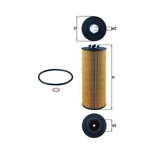 Ölfilter Mahle OX 164D für Audi Seat Skoda VW Cupra