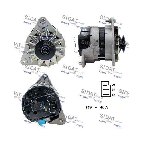 Alternator Sidat A12LU0058 for Alfa Romeo Fiat Ford Lancia Renault Perkins