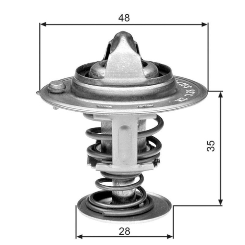 Thermostat K&uuml;hlmittel Gates TH30082G1 f&uuml;r Hyundai Kia