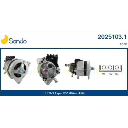Generator Sando 2025103.1 f&uuml;r Ford
