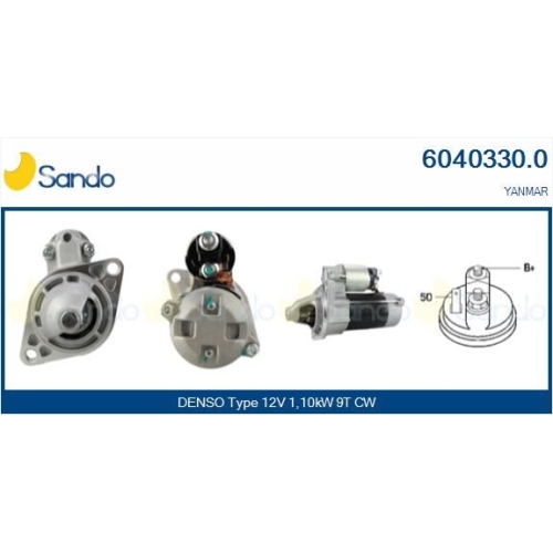 Starter Sando 6040330.0 für Yanmar
