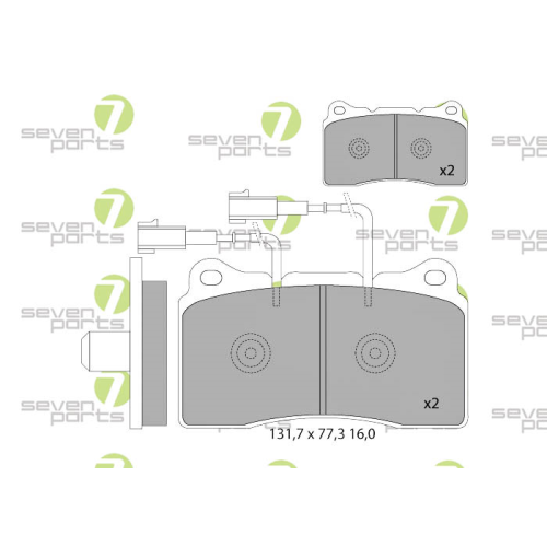 Bremsbelagsatz Scheibenbremse 7 Seven Parts SVP20176 f&uuml;r Alfa Romeo