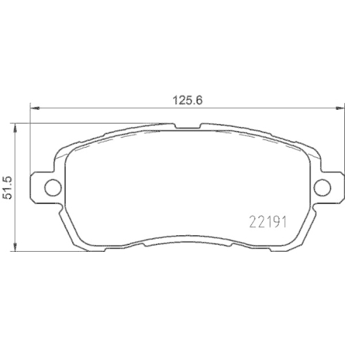 Bremsbelagsatz Scheibenbremse Hella 8DB 355 031-721 f&uuml;r Ford Vorderachse