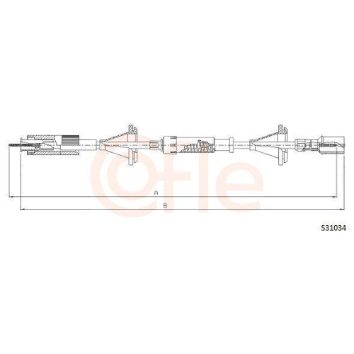 Tachowelle Cofle S31034 für Vag VW
