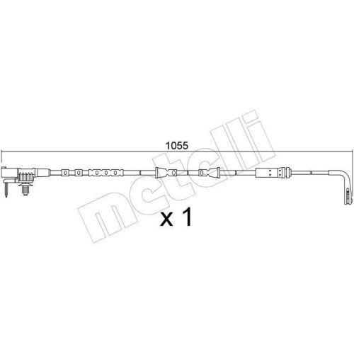 Warnkontakt Bremsbelagverschleiß Metelli SU.391 für Land Rover Vorderachse