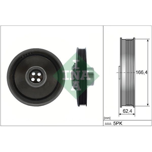 Riemenscheibe Kurbelwelle Ina 544 0171 10 f&uuml;r Bmw Mini