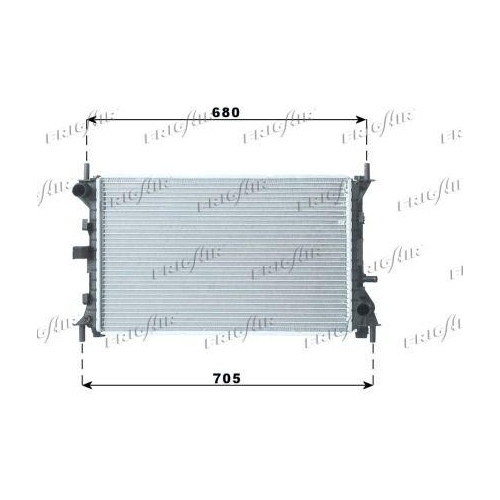 Kühler Motorkühlung Frigair 0105.3048 für Ford Für Fahrzeuge Mit Klimaanlage